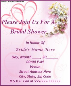Bridal Shower Activity Flyer