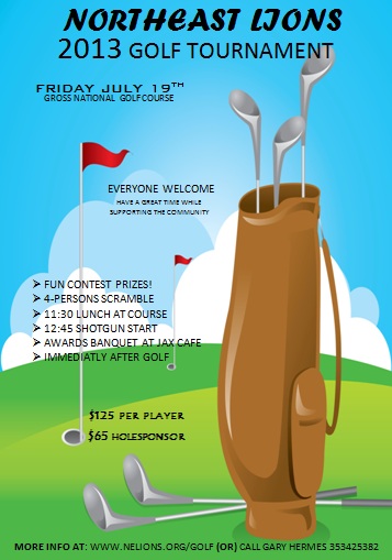 Golf event flyer template free