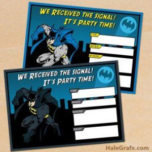 free batman birthday invitations