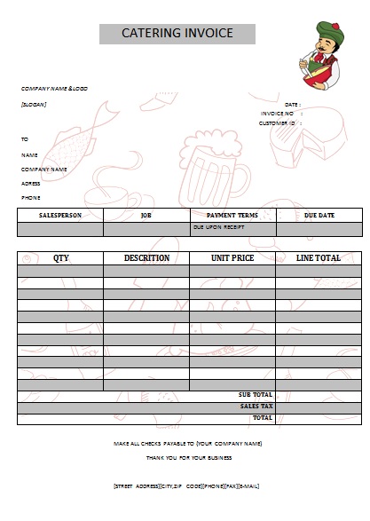 CATERING INVOICE 13
