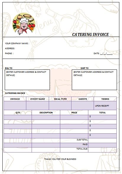 CATERING INVOICE 15
