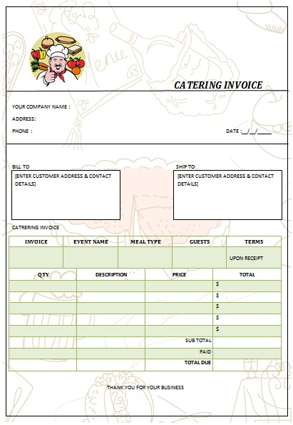 CATERING INVOICE 2