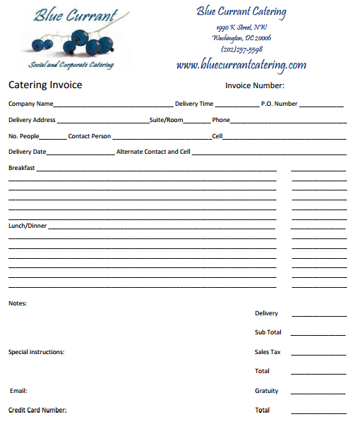 catering invoice template 10