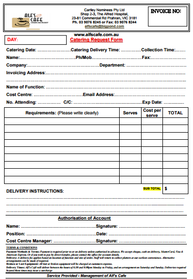 catering invoice template 9