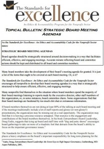 non profit board meeting agenda template