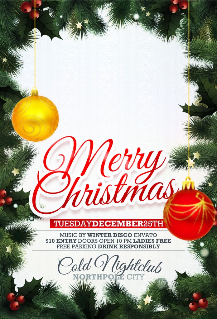 Free Printable Christmas Party Invitations Templates - Demplates