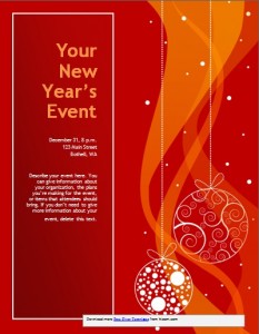 New Year Event Invitation Template - Red Theme