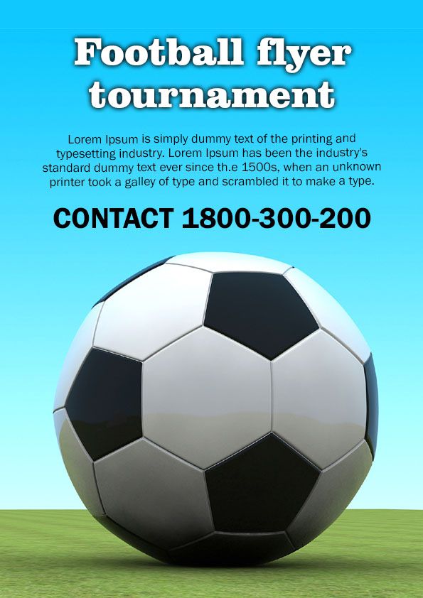 Football tournament flyer template free
