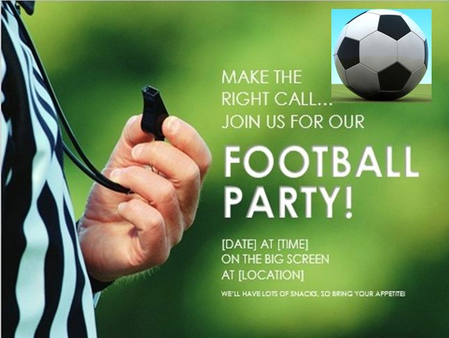 Football party flyer template free