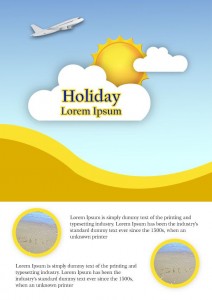 Summer holiday flyer template