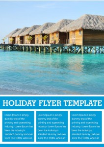 Holiday rental flyer template