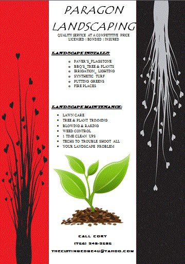Landscaping flyer templates word