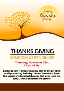 Free Thanksgiving Potluck Flyer Template