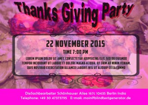 Thanksgiving Party Flyer