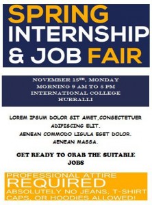 Internship Job Fair Flyer