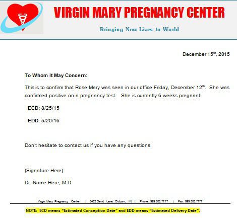 Pregnancy Doctors Note