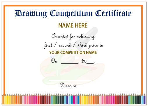 13 Admirable Drawing Competition Certificates : Templates & Formats -  Demplates