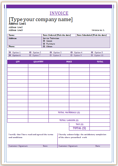 Professional Carpet Cleaning Invoice Templates Impress Your Clients Demplates