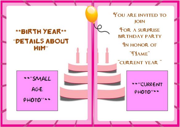 75th surprise birthday party invitation
