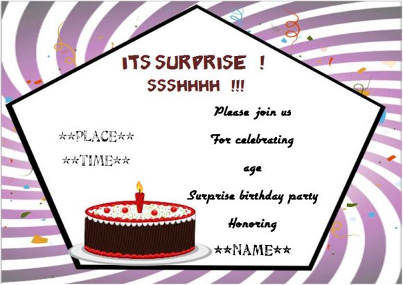 Surprise 30th birthday party invitation