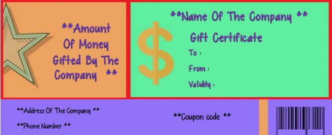 Free Gift Certificate Template For Business