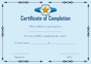 Certificate of Successful Completion Template