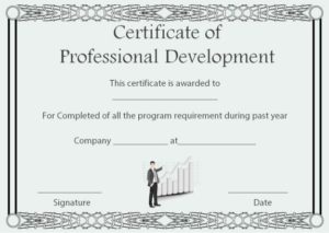 Professional Development Certificate of Completion Template