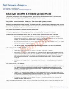 Employee Benefits and Policies