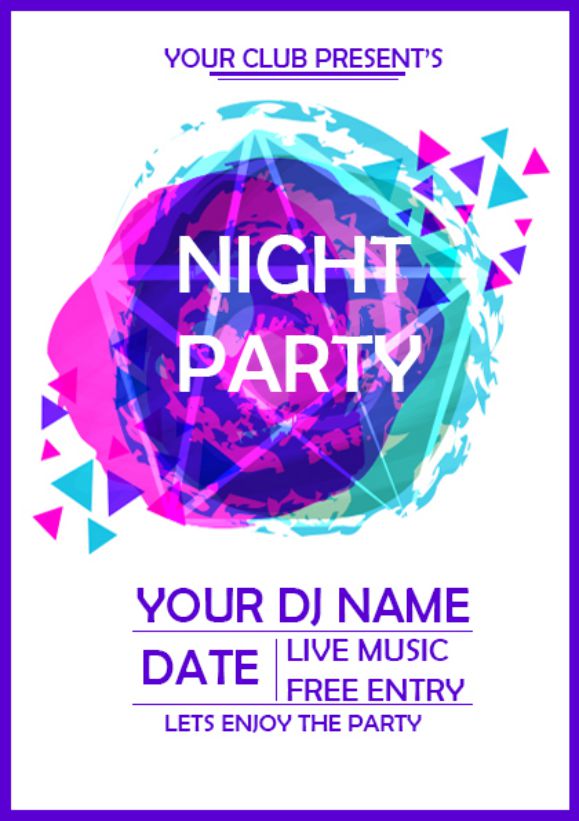 Night Party Coming Soon Flyer